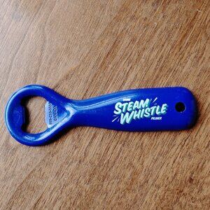 RARE Blue Steam Whistle Bottle Opener "Drink Steam Whistle Pilsner"